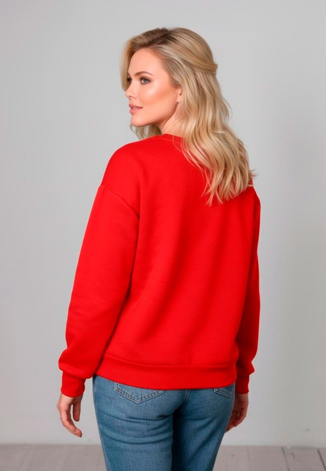 Заказать Женский свитшот с принтом Fun And Festive Weekend, цвет красный