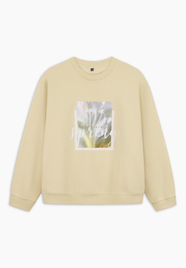 Купить Женский свитшот, цвет бежевый