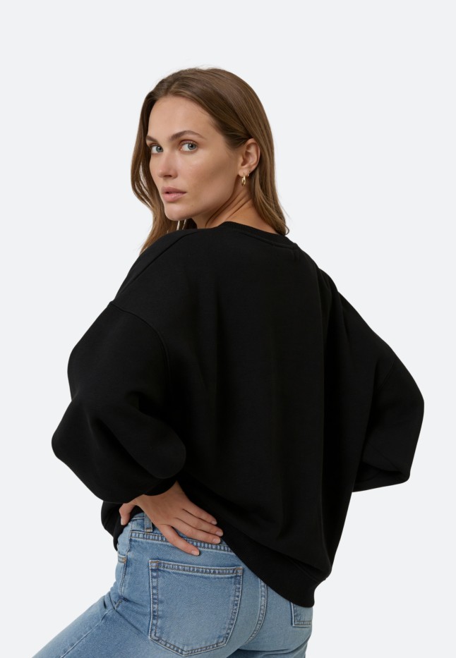 Фото Женский свитшот, цвет черный