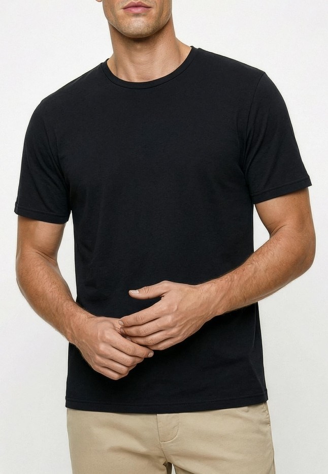 Купить Футболка из бамбука для мужчин, цвет черный