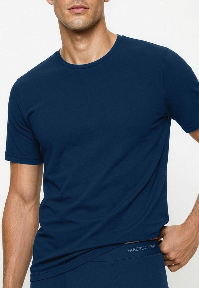 Купить Футболка из бамбука для мужчин, цвет синий