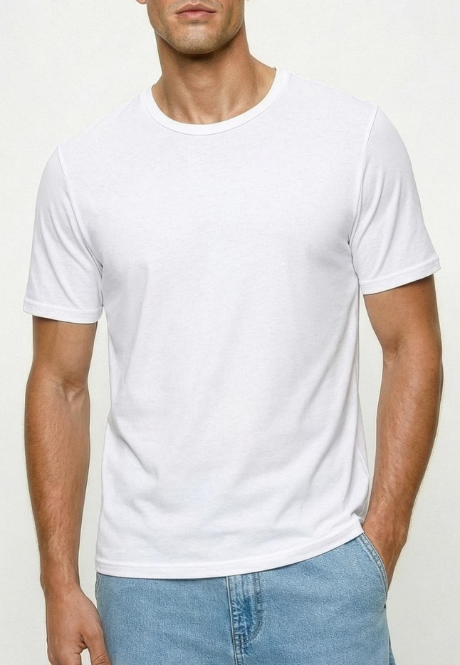 Купить Футболка из бамбука для мужчин, цвет белый