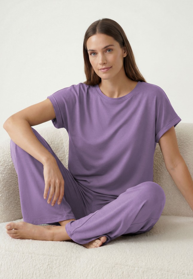 Фото Футболка из вискозы, цвет лаванда