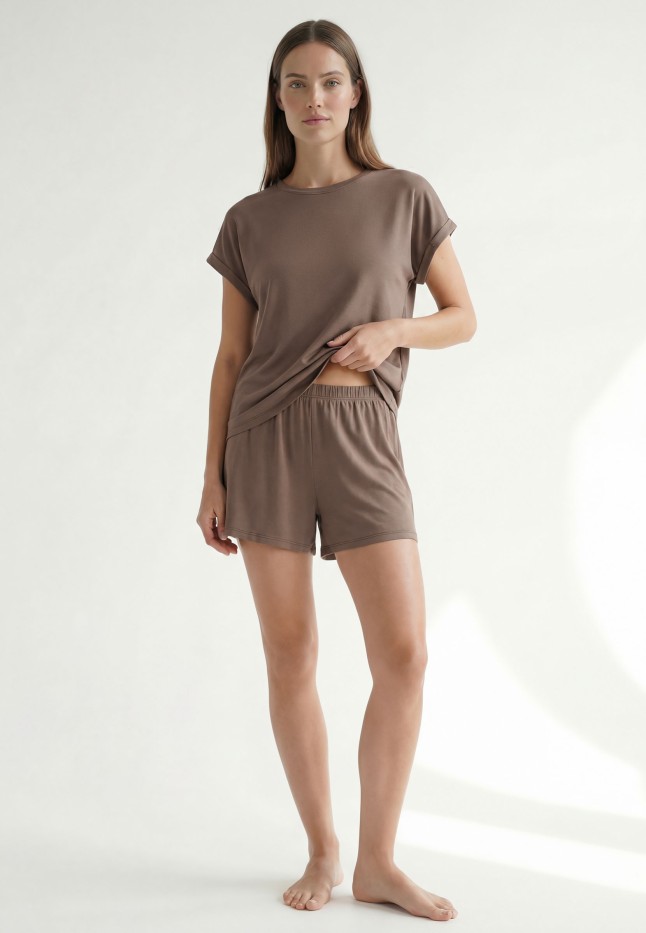 Купить Шорты из вискозы, цвет мокко