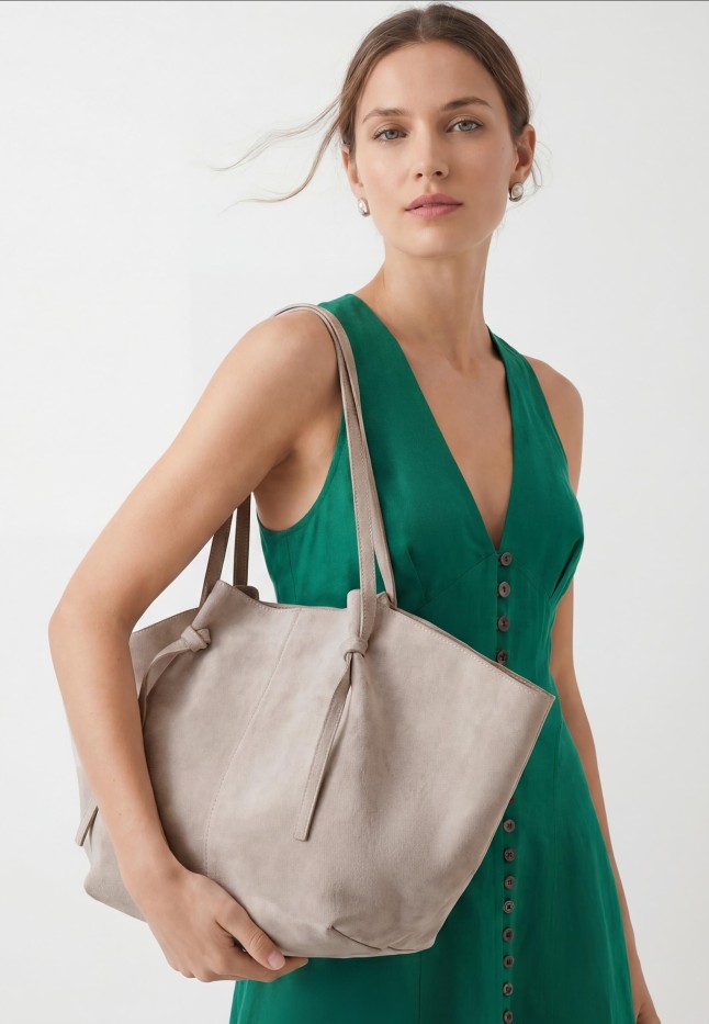 Купить Женская сумка-тоут, цвет жемчужно-серый