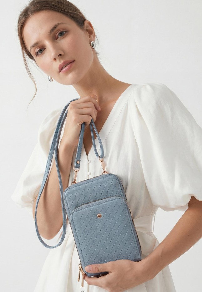 Купить Женская мини-сумка, цвет дымчато-голубой