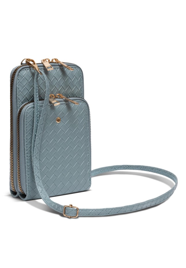 Фото Женская мини-сумка, цвет дымчато-голубой